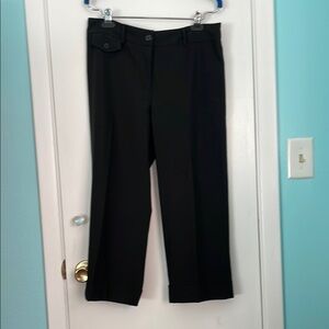 Bogari Black cropped silk-blend Trousers